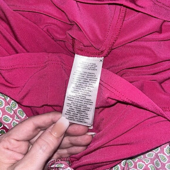 Lauren Ralph Lauren Pink Print Ruched Boatneck Sleeveless Pullover Dress Size 16 - Picture 11 of 11